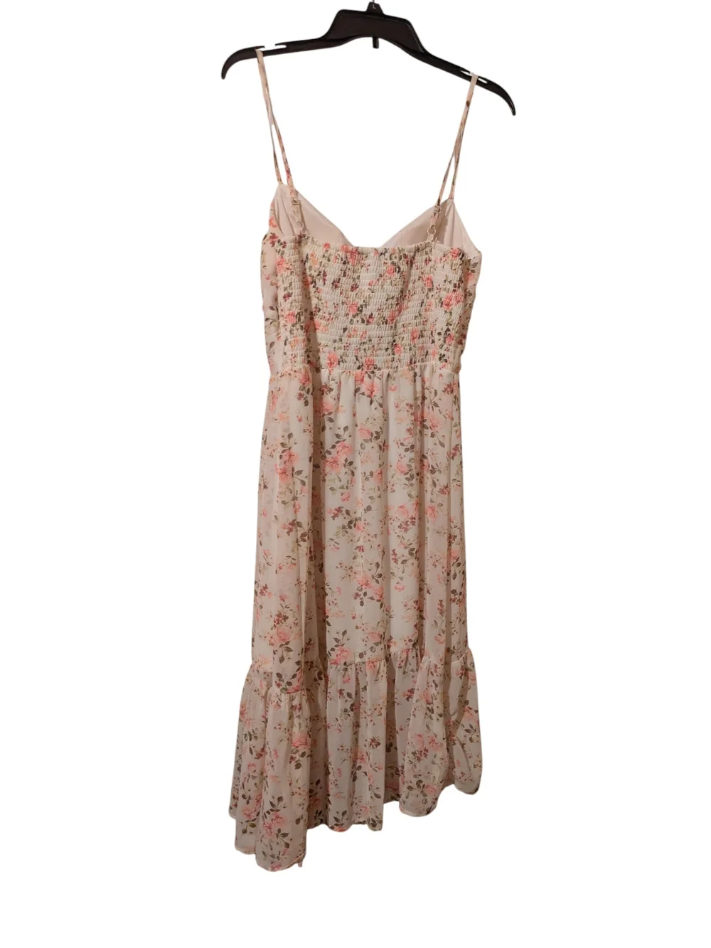 NWOT As U Wish Floral Tie-Front Dress with Pink & Green Accents Size XL